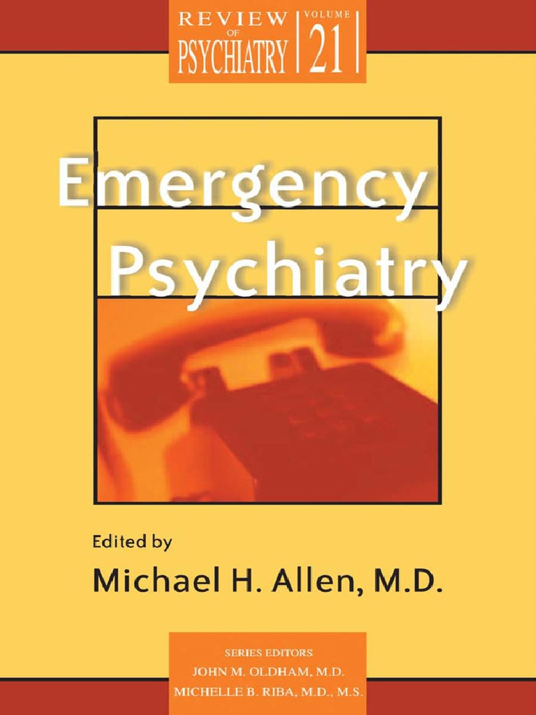 Emergency Psychiatry.pdf Psychiatry Emergency Department