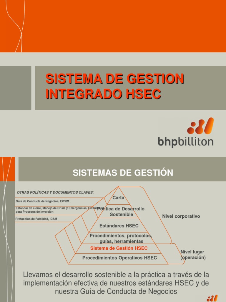 Sistema de Gestión HSEC: Definición y Estándares | PDF | Planificación ...