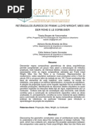 Retangulos Aureos de Frank Lloyd Wright Mies Van Der Rohe e Le Corbusier