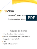 Training Presentation - Create Your First Word Document I