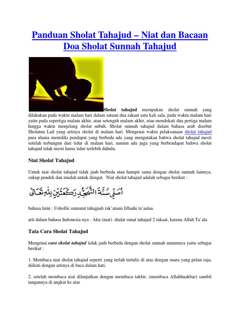 Panduan Sholat Tahajud