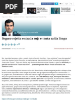 Seguro Rejeita Entrada Suja e Tenta Saída Limpa - Expresso.pt