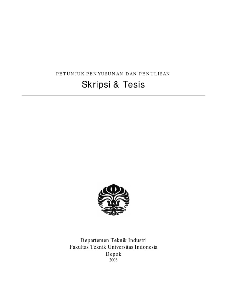 Teknik Penyusunan Skripsi Teknik Industri Ui