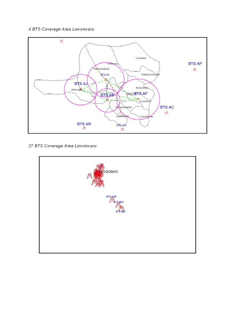 BTS Coverage Areas in Lowokwaru | PDF | Computers