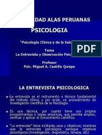 Entrevista y Observación Psicológica