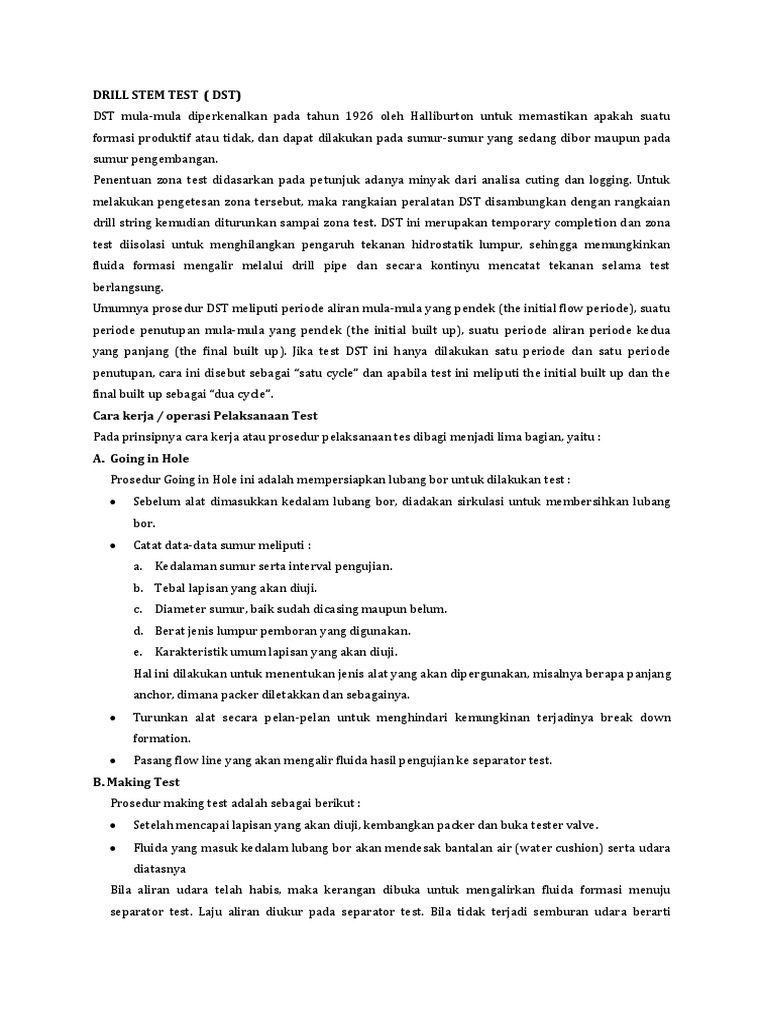 Drill Steam Test PDF