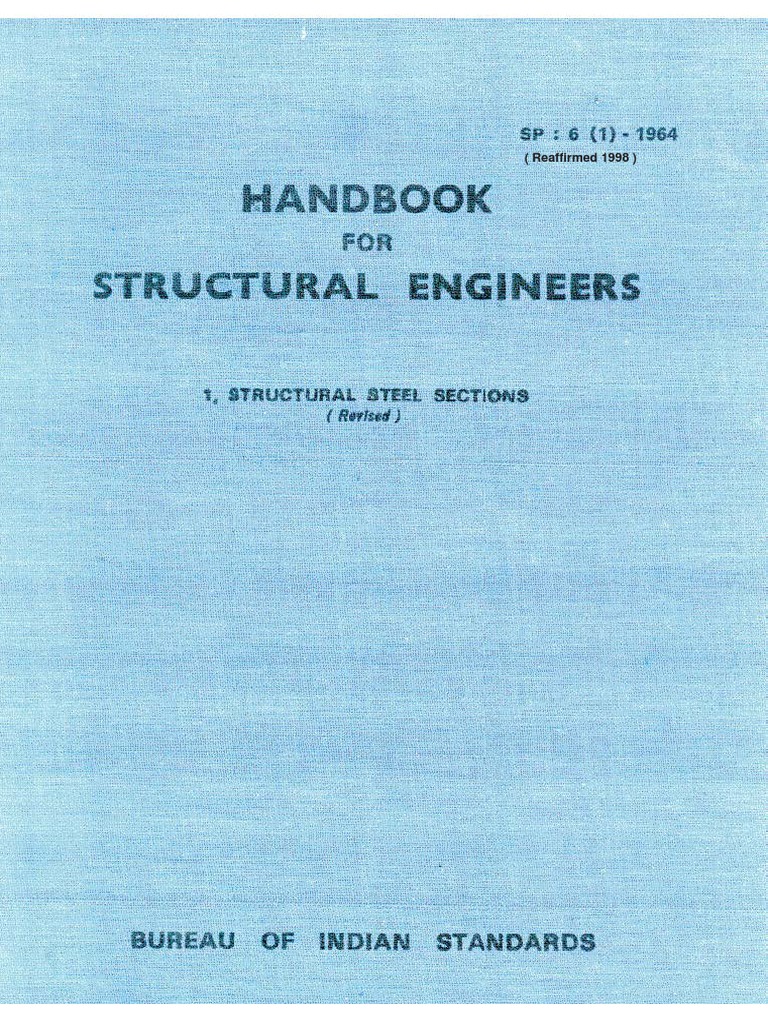 Indian Structural Hand Book | PDF | Sheet Metal | Beam (Structure)