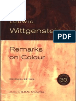 Ludwig Wittgenstein Remarks On Colour