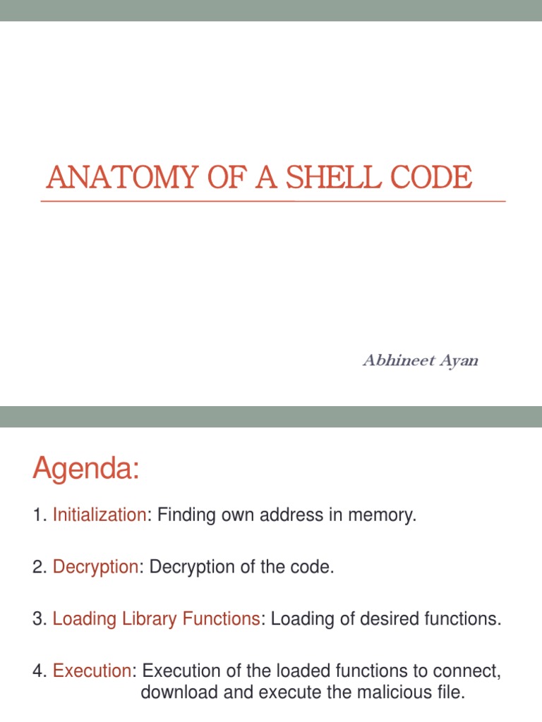 Shellcode Anatomy: Initialization to Execution | PDF | Library ...