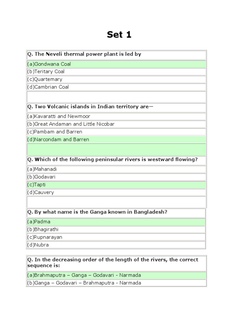 Indian Geography MCQs with Answers | PDF | South Asia | Asia