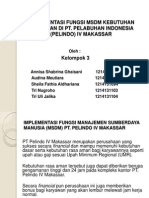 Implementasi Fungsi MSDM Kebutuhan Karyawan Di Pt. Pelabuhan Indonesia (Pelindo) IV Makassar