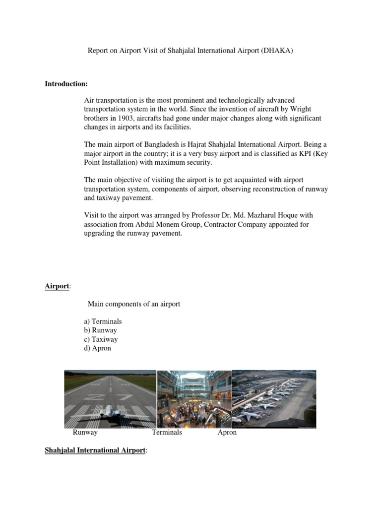 Key Point Installation at Dhaka Airport | PDF | Airport | Road Surface