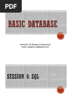 Session 6 - SQL