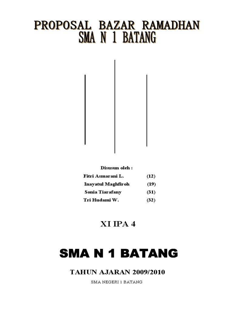 Proposal Bazar Ramadhan 1