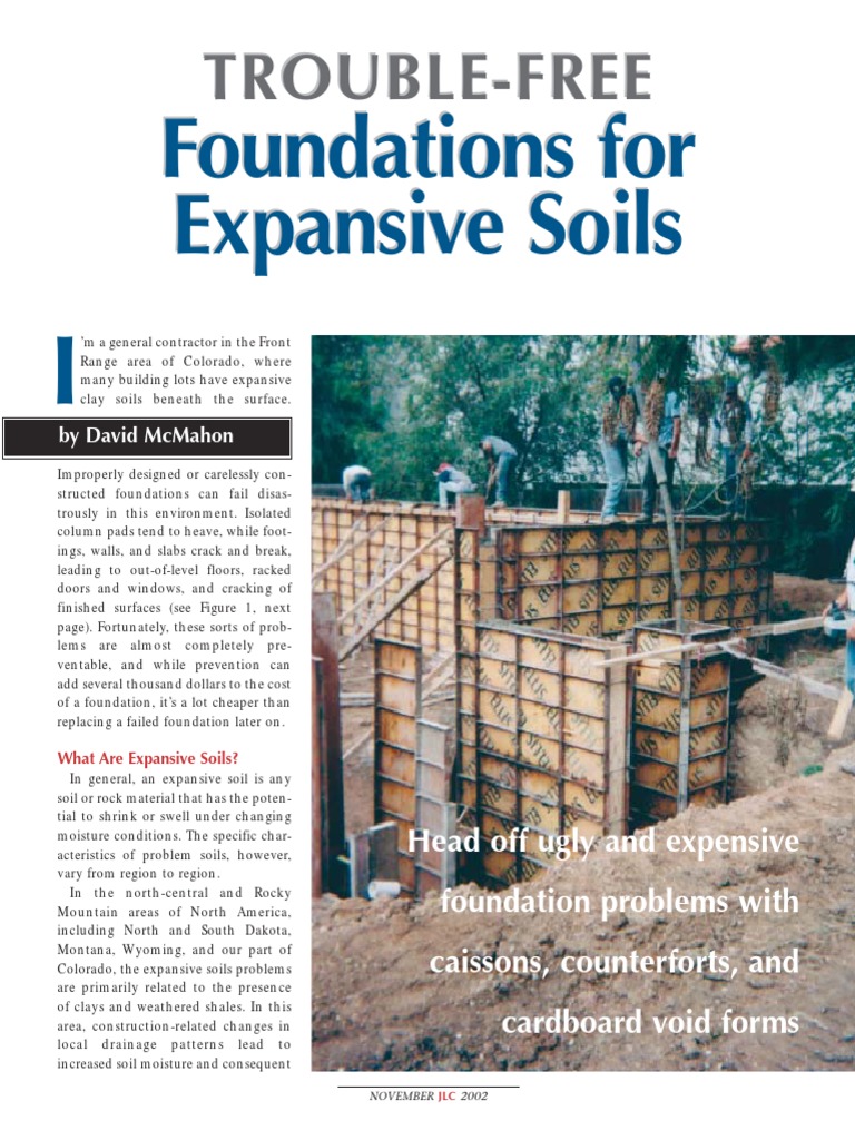 Foundations for Expansive Soils | PDF | Deep Foundation | Basement