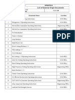 External Origin Documents List