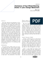 Performance of Four-Wheel-Steering Vehicles in Lane Change Maneuvers