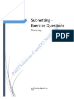 Subnetting Exercise Solutions