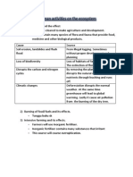 The Impact of Human Activities On The Ecosystem