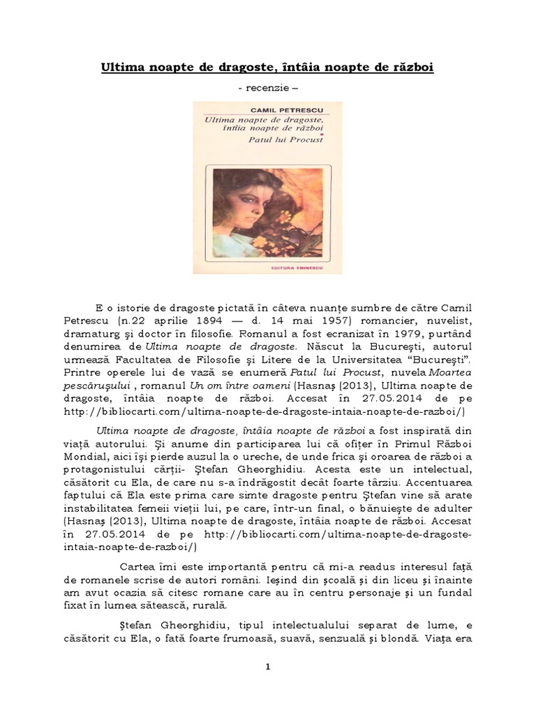 Cradle Gasping Anthology Recenzie Ultima Noapte de Dragoste, Intaia Noapte de Razboi | PDF