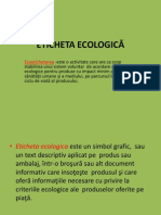 Eticherarea Produselor Ecologice