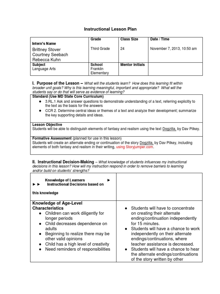 Team 4 UDL Lesson Plan Lesson Plan Learning