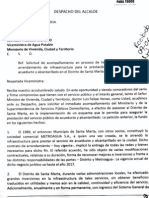 Solicitud de Alcaldía A MinVivienda y Superservicios Sobre Contrato Con Metroagua