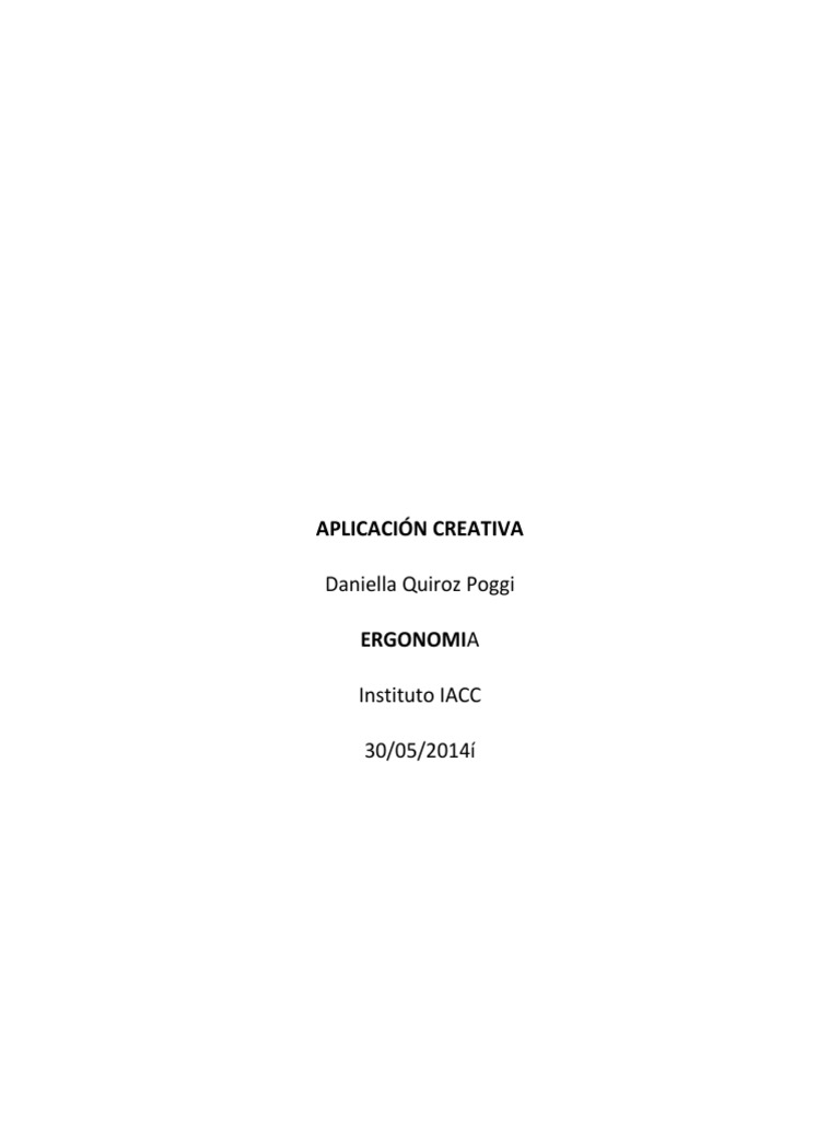 Daniella Quiroz Control Semana 7 | PDF | Factores humanos y ergonomía ...