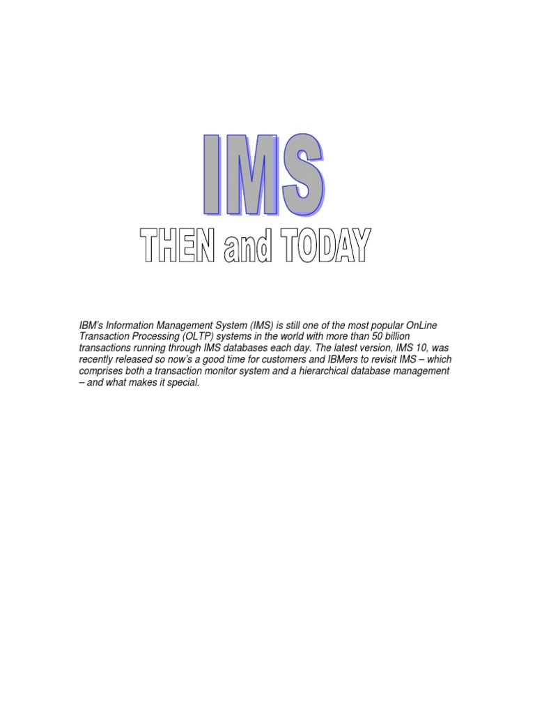 Overview of IBM IMS Architecture | PDF | Relational Database | Ibm Db2