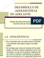 De La Adoldescencia en Adelante