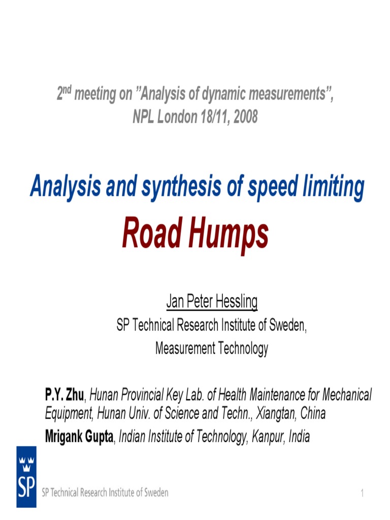 Road Hump Design and Analysis Techniques | PDF | Signal Processing ...