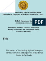 The Impact of Leadership Styles on Hotel Employee Motivation