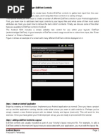 Android User Interface Design: Edittext Controls: Step 1: Create An Android Application