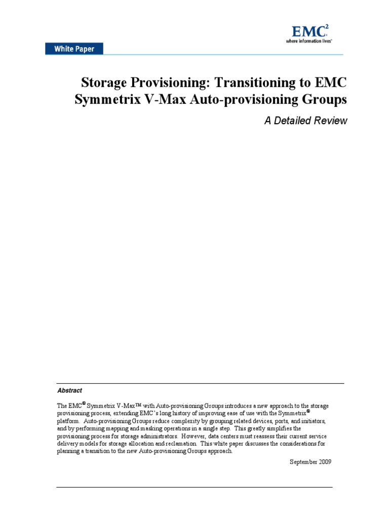 h6547 Storage Provisioning V Max Auto Provisioning Groups WP Download