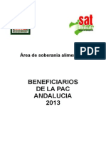 Beneficiarios de La Pac Andalucia 2013, Fco Ruiz, Soberania Alimentaria-Sat