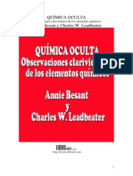 Química Oculta, Observaciones Clarividentes de Los Elementos Químicos-Annie Besant