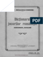 Dictionarul Jocurilor Păopulare Romanesti. Coregrafie Populara