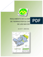 DS 017-2009-AG - Reglamento de Clasificacion de Tierras Por CAPUSO