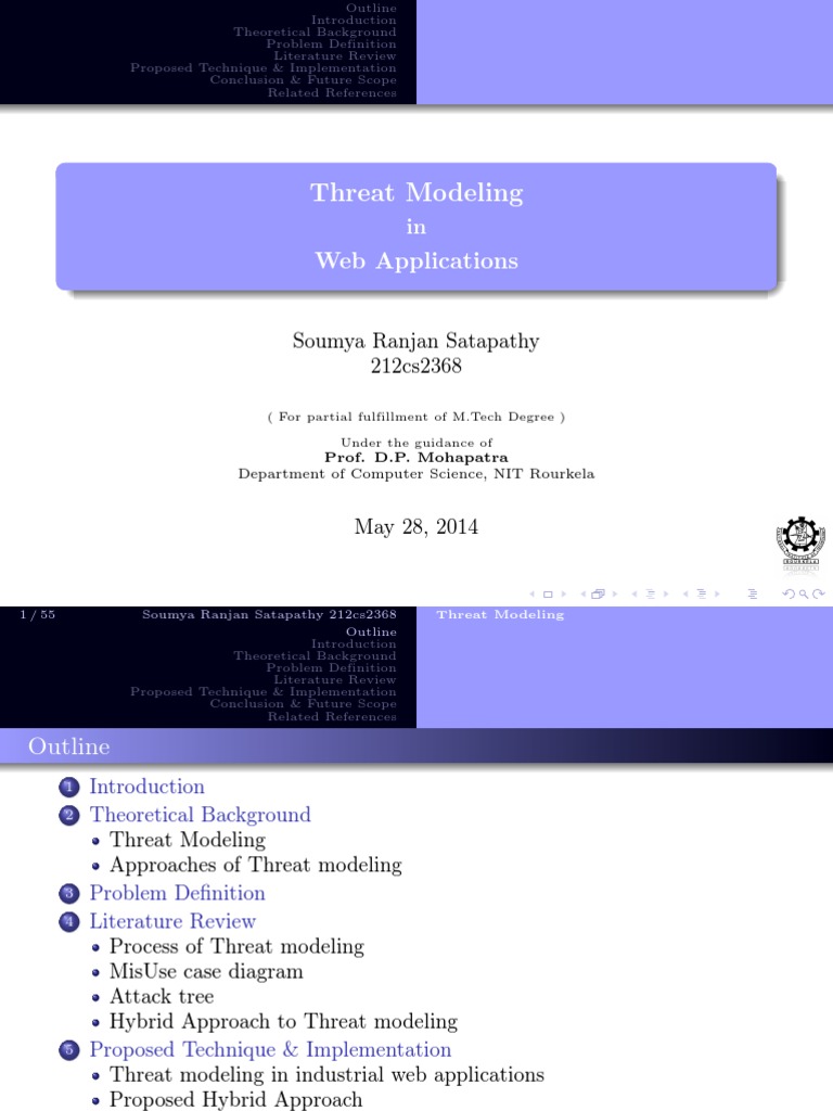 Threat Modeling in Web Application | PDF | Threat (Computer ...