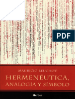 BEAUCHOT, M. - Hermeneutica, Analogia y Simbolo - Editorial Herder