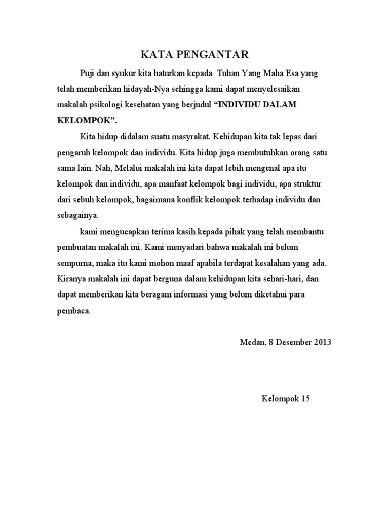 Makalah Individu Dalam Kelompok