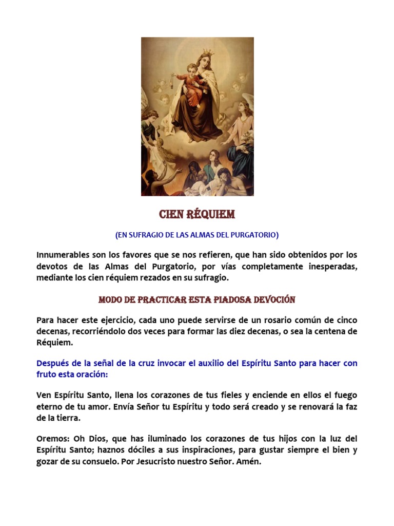 Cien Réquiem Completo Purgatorio Oración