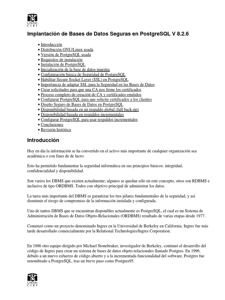 Implantación de Bases de Datos Seguras en PostgreSQL | PDF | Contraseña ...