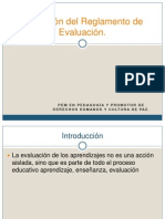 Aplicación Del Reglamento de Evaluación