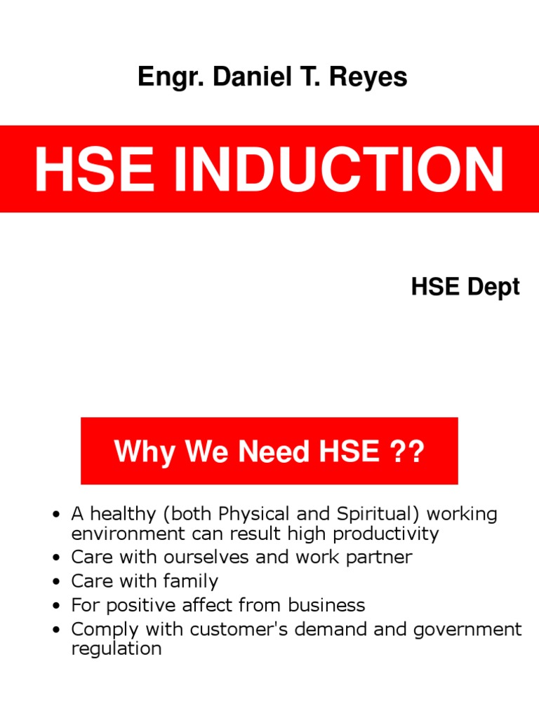 HSE Induction Personal Protective Equipment Traffic Collision