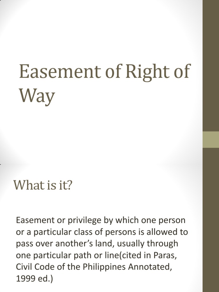 Easement of Right of Way PDF Easement Conveyancing