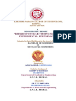 Repair of Fatigue Testing Machine & Experimental Performance