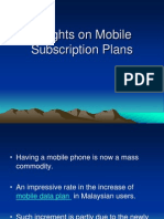 Insight On Mobile Subscription Plans - Powerpoint