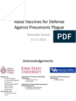 Novel Vaccines For Defense Against Pneumonic Plague