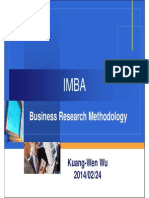Business Research Methodology: Kuang-Wen Wu 2014/02/24